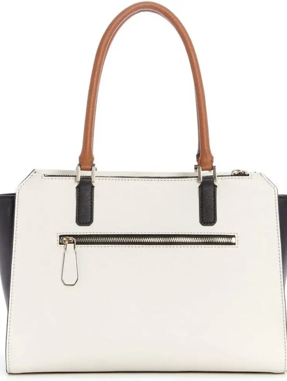 GUESS Cherie Status Carryall Satchel Colorblock Black White - Picture 8 of 16